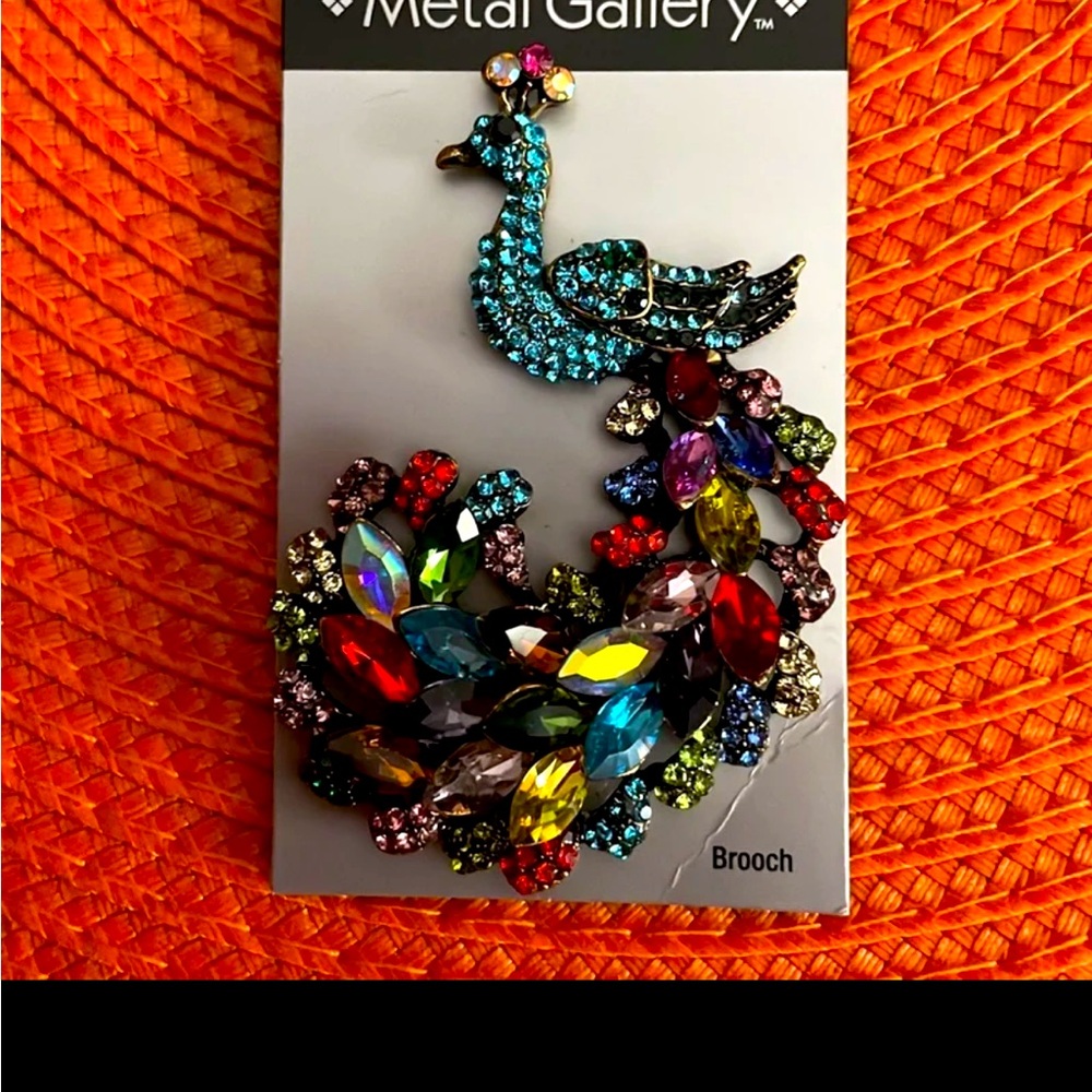 Peacock Brooch